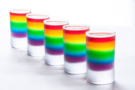coctel jello shots,bebida jello shots,receta jello shots