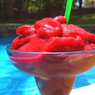 Fresa champán slushies,receta  champán slushies,elaboracion champán slushies