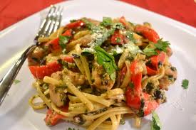 linguine pesto cocinar, linguine pesto preparar, linguine pesto receta