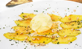 Carpaccio de piña, Carpaccio piña receta, Carpaccio piña recetario