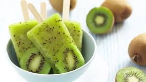 Paletas de Kiwi,Paletas heladas Kiwi,postre Paletas Kiwi