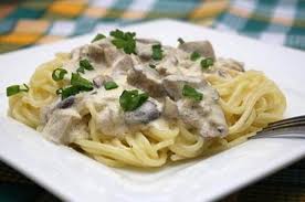Pasta  champiñon  tocino,receta  champiñon  tocino,cocinar champiñon  tocino