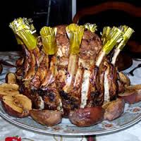 Corona  Cerdo  Relleno,Corona Cerdo  recetar,Corona Cerdo  preparar