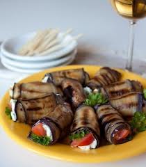 Rollos Berenjena receta,Rollos Berenjena queso,Rollos Berenjena Feta