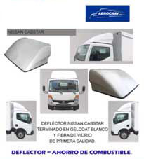 deflector nissan cabstar, deflector nissan fibra de vidrio, deflector nissan