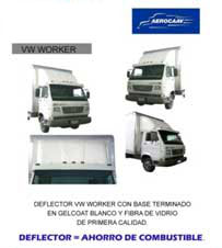 deflector volkswagen worker, deflector volkswagen worker con herrajes, deflector volkswagen worker fibra de vidrio